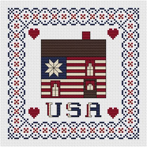 patriotic counted cross stitch patterns